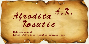 Afrodita Košutić vizit kartica
